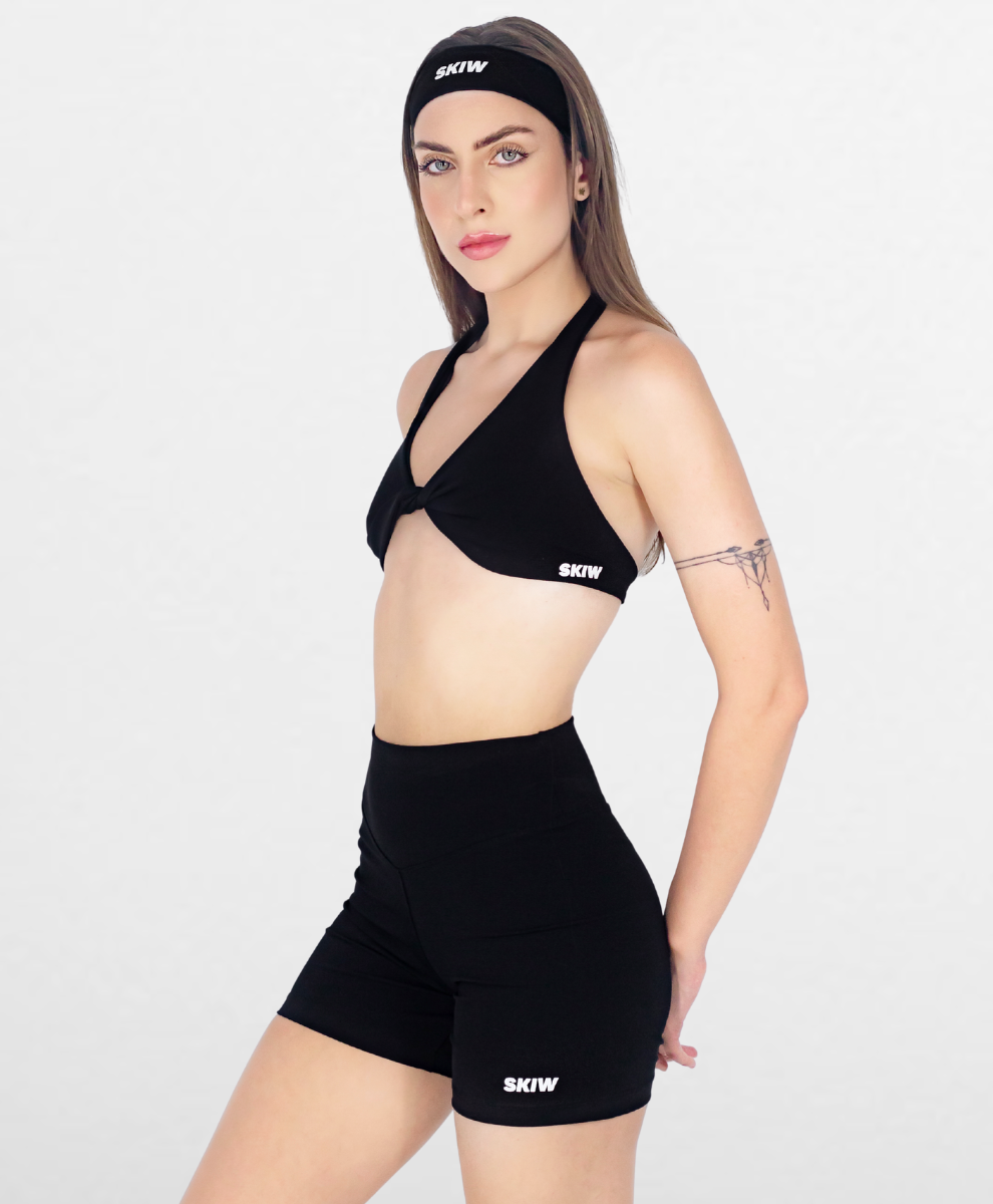 Shorts Biker Curto Skiw Preto